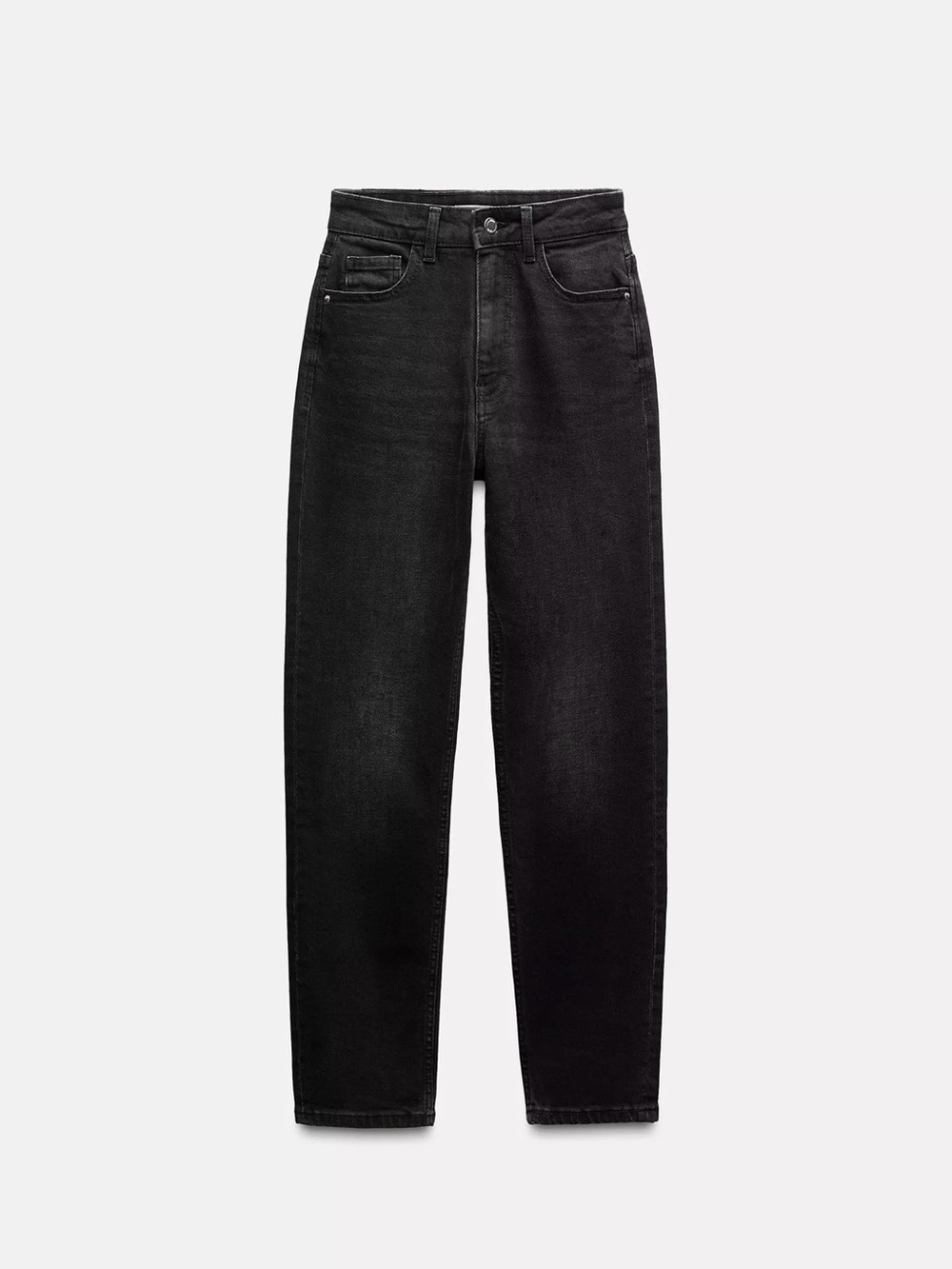 Mom fit jeans with a high waist - black